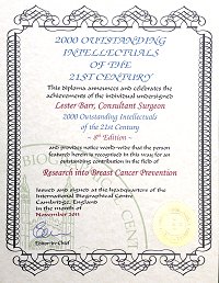 Outstanding Intellectuals of 21st Century Certificate